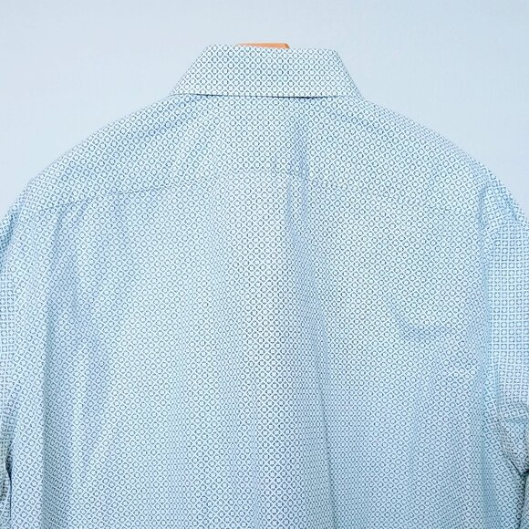 MICHAEL KORS MEN'S BLUE SLIM FIT SHIRT - Picture 6 of 13